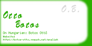 otto botos business card