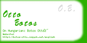 otto botos business card